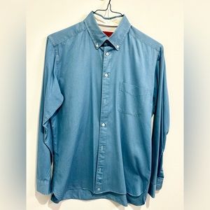 Agave Denim Men’s Button down Chambray Long Sleeve Shirt with fine details